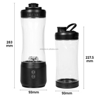 Usine OEM Certifié CE RoHS FCC 600ml Blender Portable USB Rechargeable pour Smoothies Maker Sans BPA Anti-fuite