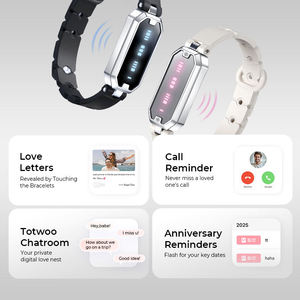 Nueva Llegada, Pulseras de Silicona <span class=keywords><strong>TOTWOO</strong></span> con Código Morse, Pulseras Inteligentes con Vibración Táctil para Parejas en Relaciones a Distancia - Product Image 5
