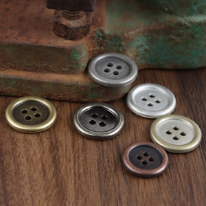 Vintage overhemd retro pak trui vest met zinklegering metalen knopen verweerde look eenvoudig ontwerp - Product Image 6