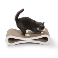 Griffoir pour chat réversible en forme de 8, canapé-lit incurvé en carton ondulé, planche à griffer pour chats d'intérieur