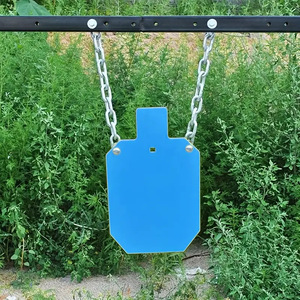 Cible de tir tactique en acier peint de 7*12 pouces avec support mural pour entraînement, idéale pour les sports de plein air - Product Image 1
