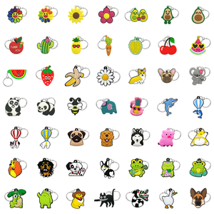 Animal 9 figura de dibujos animados llavero de goma lindo llavero para niños personalizado al por mayor bolsa baratija mágica película inspirada llaveros - Product Image 1