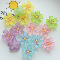 Aksesoris Resin Bunga Cantik Terlaris DN Crafts, Jepit Rambut Warna-warni, Gantungan Handphone, Hiasan Sepatu, Liontin, Perhiasan Campuran, Model Kawaii, Lukisan Tangan