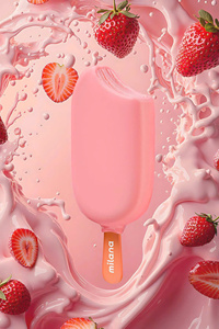 Barre de crème glacée à la fraise 70g, saveur fraîche, gelato au lait, fabriqué au Vietnam, prêt à l'emploi, approvisionnement OEM - Product Image 2