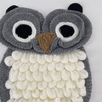 Patch de broderie tricoté par hibou en laine 3d bon marché direct d'usine