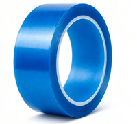 Ruban isolant bleu en PET haute température avec services de découpe par soufflage pour le blindage de circuits imprimés, l'électrodéposition et la peinture au four