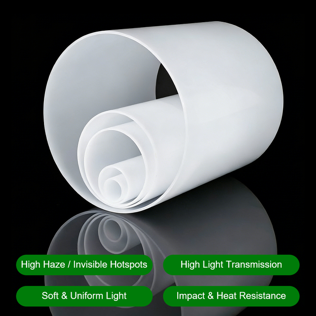 Non-yellowing PC Round Tube Opal White for LED Decoration