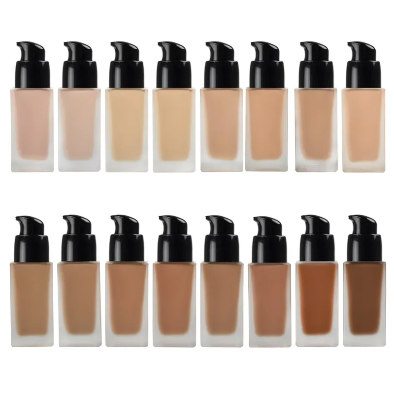 16 farbe Full Coverage Private Label Wasserdichte Natürliche Make-Up Flüssige Foundation