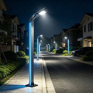 ถนนในสวนตกแต่งด้วยเสาไฟถนนอลูมิเนียมอัลลอยด์ทรงสูง พร้อมหลอดไฟ LED เกรด IP65 - Product Image 5