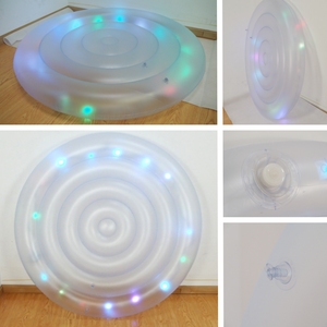 Led Inflatable nước Lounger bãi biển inflatables hồ bơi nổi nệm không khí LED Hồ bơi bơm hơi Float giường với được xây dựng trong gối - Product Image 3