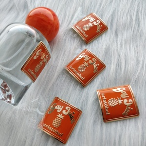 Custom Luxury Private Perfume Label <strong>Sticker</strong> Waterproof Aluminum Adhesive for Craft Use with Brand Logo <strong>Printing</strong> for Candle - Product Image 1