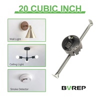Boîtier de jonction électrique en PVC pour plafond, homologué ETL, norme américaine, 1 gang, rond, pour suspension de barre de plafond