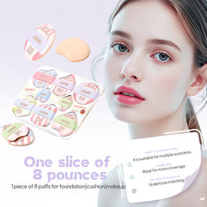 ชุดพัฟเครื่องสำอางสีสันสดใสชุดพัฟแต่งหน้าผ้าฝ้ายเนื้อนุ่มบริสุทธิ์ฟองน้ำแต่งหน้าเพื่อความงามบรรจุภัณฑ์โลโก้ตามต้องการ - Product Image 2