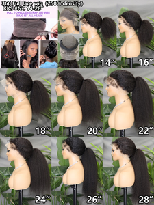 FH Hidden Strap 4C Baby Hair 360 Glueless <b>Wigs</b> Human Hair Kinky Straight Pre Plucked Human Hair <b>Wig</b> With Drawstring - Product Image 2