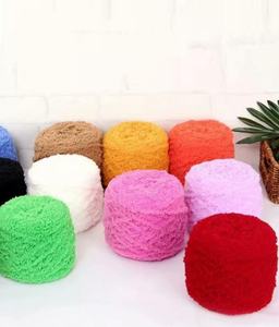 Fil à tricoter en polaire corail 100g, fil à tricoter en fourrure shaggy, fil à tricoter en velours acrylique, <span class=keywords><strong>pour</strong></span> DIY pull, écharpe, sac à main - Product Image 4