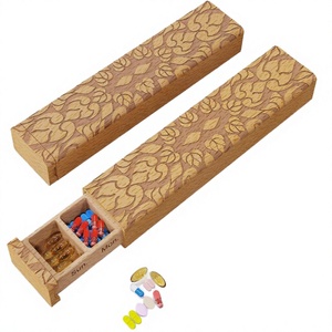 Organisateur de sachets de thé portable en bois élégant à 3 niveaux, multifonctionnel - Support vertical pour dosettes de thé, boîte à thé rectangulaire, rangement domestique - Product Image 3
