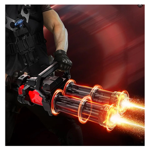 KK 2025 nouveau pistolet électrique à eau à double baril de l'usine ABS lumière rotative grand sac à dos jouet pour garçons; pistolets à eau électriques - Product Image 6