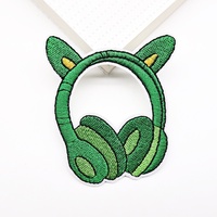 Patchs thermocollants brodés en tissu vert pour la Saint-Patrick, motif feuille de cactus, décoration de vêtements, appliques, vente en gros, patchs personnalisés