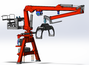 Grue forestière télescopique à grappin <span class=keywords><strong>pour</strong></span> le maniement du bois, homologuée CE - Product Image 5