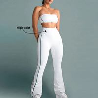 Ensemble de vêtements de yoga personnalisés à étiquette privée, vêtements de sport respirants pour femmes, soutien-gorge de sport et leggings à haute élasticité, vêtements de sport