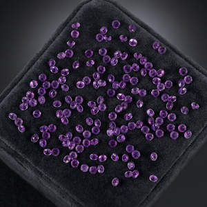 Lot en gros d'améthyste violette naturelle, forme brillante, 2 mm, taille facetée, pierre précieuse en vrac, certifiée par un tiers, haute qualité pour la fabrication - Product Image 3