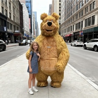 Costume de Mascotte Gonflable d'Ours de Dessin Animé de Haute Qualité pour Publicité Extérieure, Événements et Parades