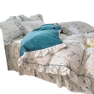 Zachte Warme Microfiber <span class=keywords><strong>Queen</strong></span> Laken Dekbedovertrek Set Beddengoed Winter Kingsize Dekbed Fluweel Pluizig Beddengoed Set Luxe - Product Image 1