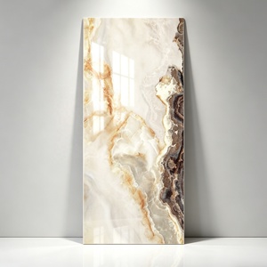 Carreaux en porcelaine <span class=keywords><strong>de</strong></span> luxe haut <span class=keywords><strong>de</strong></span> gamme, aspect pierre naturelle, 750x1500mm, finition polie brillante pour hôtels, lieux <span class=keywords><strong>de</strong></span> divertissement et décoration intérieure - Product Image 3