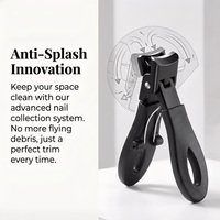 Cortauñas Anti-moscas de Mandíbula Grande para Uñas Gruesas, Cortador de Uñas con Doble Resorte, Agarre Ergonómico Antideslizante, Cortauñas de Gran Apertura