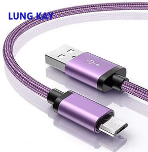 Cable Micro USB a Tipo A 2.0 LUNG KAY, Cable de Carga y Sincronización de Datos de Nailon para Teléfono Móvil y Computadora - Product Image 1