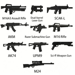Set de Accesorios Enlazables para Escenas Militares de la Segunda Guerra Mundial: Armas, Cascos, Barreras, Paracaídas, Piezas de Armas para Perros, Regalo para Fans de Escenas Históricas DIY - Product Image 6
