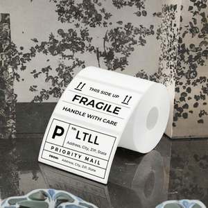 Papier Synthétique Thermique 4"X2" 500 Feuilles, Imperméable, Résistant à l'Huile et aux Déchirures, Qualité Alimentaire, Emballage Supermarché - Vente en Gros Usine - Product Image 3