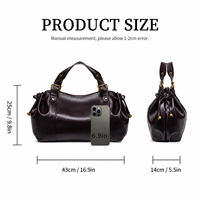Sac à main en cuir PU pour femme, grande capacité, sac à bandoulière pour femme, sac à main tendance avec détails métalliques