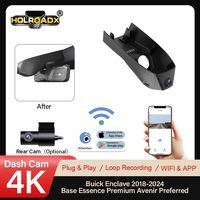 Caméra embarquée HOLROADX 4K sur mesure pour Buick Enclave 2018-2024, double objectif, enregistreur vidéo WiFi avec vision nocturne et enregistrement en boucle