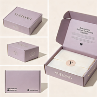 Boîte d'expédition personnalisée avec papier cadeau, emballage pour vêtements, carton ondulé de qualité supérieure, boîte d'expédition pour vêtements, lingerie, colis postal