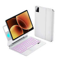 Clavier magnétique avec support et étui de protection compatible avec Xiaomi Pad 8/8 Pro, pavé tactile intégré, clavier magique