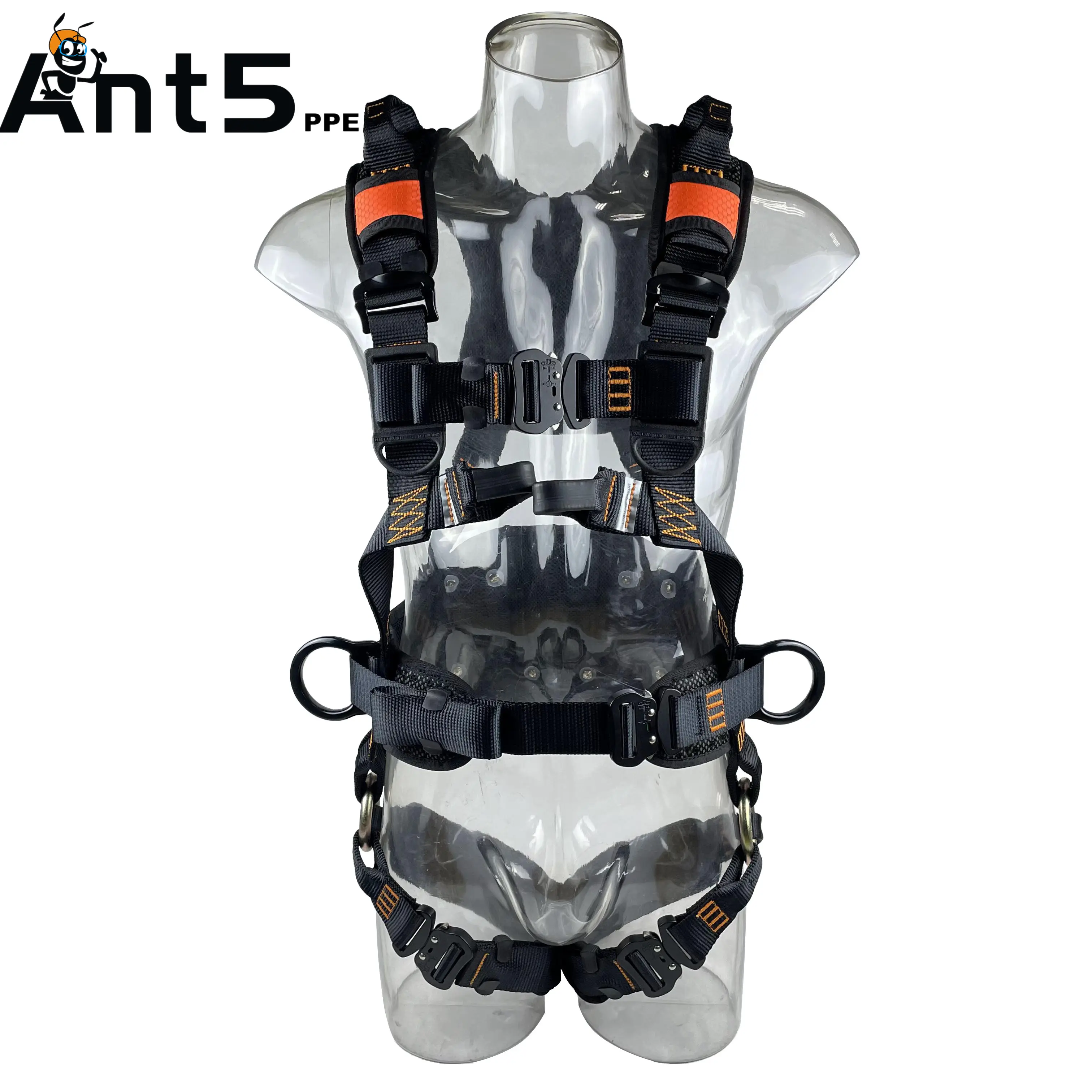 ANT5PPE Durable Quick Release Padded Shoulder Fall Protection Full Body Safety Harness for Work At Height