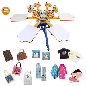 Máquina de Serigrafía Manual de 6 Colores para Camisetas, Textiles, <span class=keywords><strong>Ropa</strong></span>, Máquina de Impresión de Serigrafía - Product Image 1