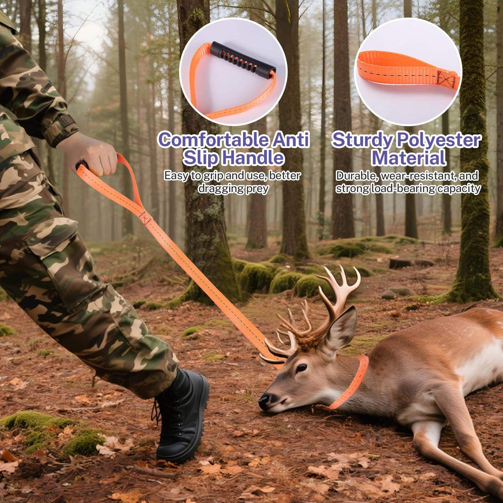 One 2.5cm wide orange reflective strip