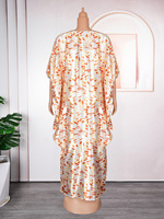 Robe africaine pour femme adulte 2025, style modeste coupe trapèze, en satin imprimé patchwork, col en V perlé, taille naturelle, grande taille, modèle tendance