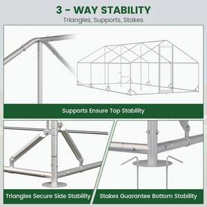 ชุดบ้านสำหรับสัตว์ปีกที่ทนทานขายดี: ไฟพลังงานแสงอาทิตย์, ลวดสำหรับงานหนักและผ้าใบป้องกันกว้าง - Product Image 2