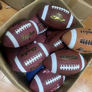 מקצועי לוגו מותאם אישית עור pu כדורגל כחול כהה נייבי רוגבי מידה 9 כדורגל אמריקאי - Product Image 6