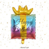 Nouveau ballon géant en aluminium pour gâteau d'anniversaire, décoration de fête d'anniversaire pour enfants et bébés, arrangement de ballons en film d'aluminium
