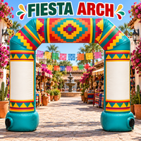 Arche gonflable publicitaire mexicaine Fiesta en gros avec panneaux signalétiques pour l'entrée d'événements extérieurs, festivals et marchés