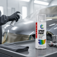 Semprotan Lapisan Akrilik Transparan Anti UV 400 mL 1K High Gloss Base Coat Aerosol untuk Mobil