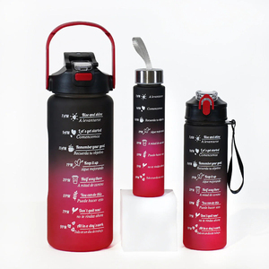 Gradient Marked Plastic <b>Cups</b> With Straw Handle <b>Large</b> Capacity Gym Sports Plastic <b>Cups</b> - Product Image 6