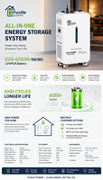 Fuxile Power 16kWh 6200W İstiflenebilir Hepsi Bir Arada ESS Yer Tipi LiFePO4 Enerji Depolama Sistemi Akıllı BMS Ev Tipi Güneş Enerjisi