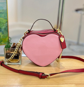 Portefeuille en forme de cœur, sac pour femme de marque, cuir PU de luxe, sac bandoulière en forme de cœur - Product Image 3