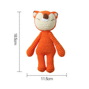 En stock, lion en tricot fait main, renard en crochet, poupée animale en tricot - Product Image 3