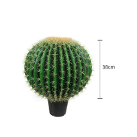 Pot de cactus de décoration d'intérieur de haute qualité, grande plante verte artificielle, grand cactus artificiel en forme de boule, verdure